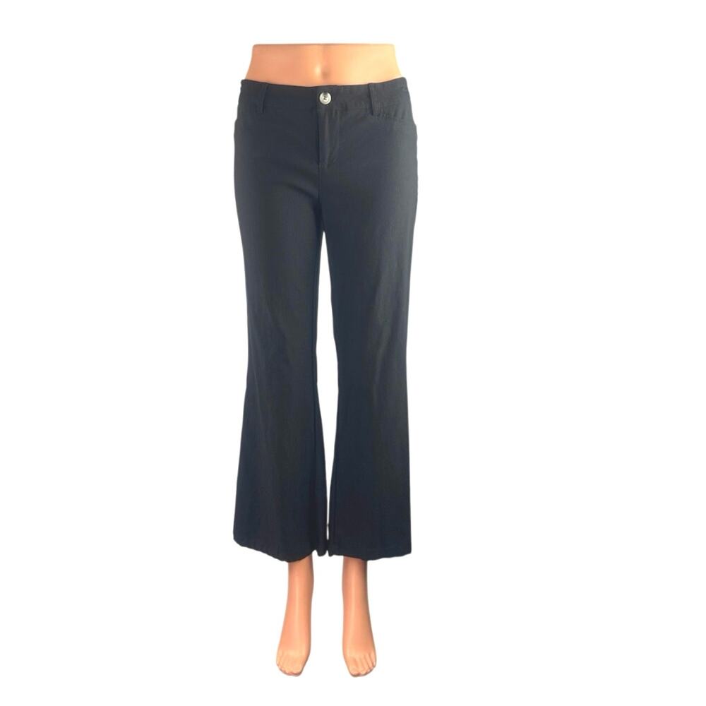 Princess Polly Women's Black High Waisted Bootcut Flare Trousers Dress Pants 10